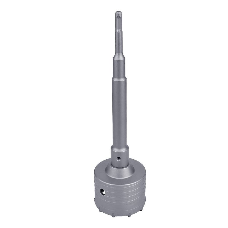 GUICGOC 80mm / 3-1/8 inch Concrete Hole Saw with 250mm SDS Plus Shank Connecting Rod, Tungsten Carbide Teeth Cement Hole Saw for Cement Brick Concrete Stone Wall (80mm / 3-1/8 inch) - Image 2